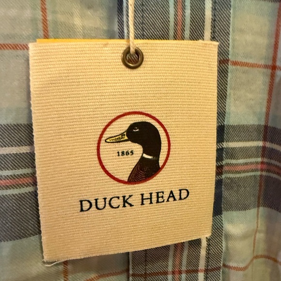Duck Head HarlowPlaid Twill Short Sleeve Shirt SZ M NEW - Picture 3 of 3